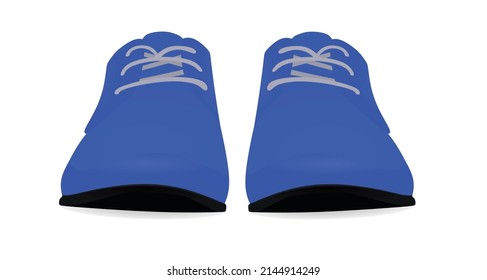 Blue classic shoes. vector illustration