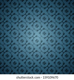 Blue clean abstract seamless vector diagonal and geometrical pattern