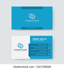 Blue Clean Business Card