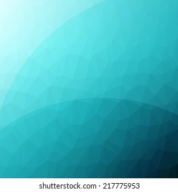 Blue clean modern low poly background with reflections