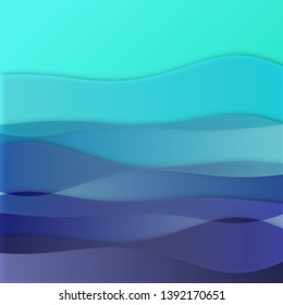 Blue clean modern wave background