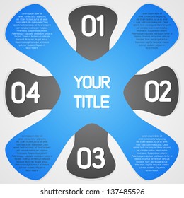 Blue clean vector infographics template background