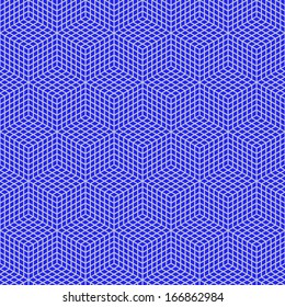 Blue clean vector isometric piece seamless background pattern