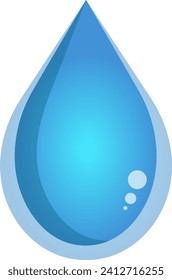 Blue clean water drop simple design