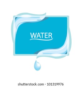 blue clean water icon. vector illustration. eps 10.