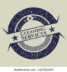 Blue Cleaning Services grunge seal