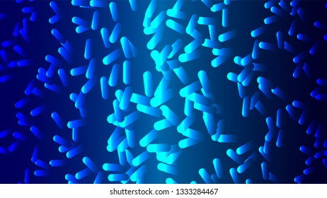 Blue Clear Desktop with Long Shining Shapes