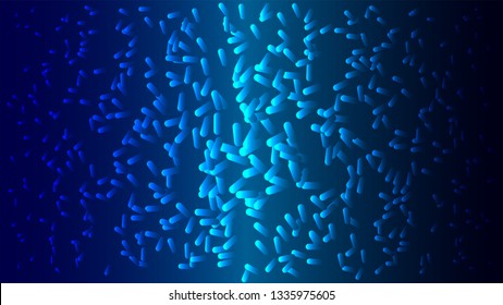 Blue Clear Desktop with Long Shining Shapes