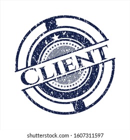 Blue Client distressed rubber texture