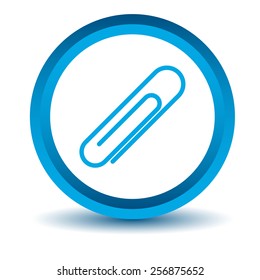 Blue clip icon on a white background. Vector illustration