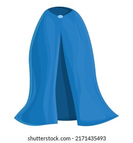 Blue cloak icon cartoon vector. Super hero. Magic back