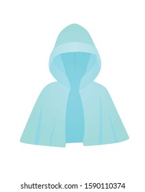 Blue cloak mantle. vector illustration