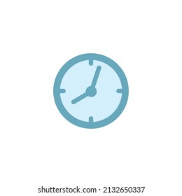 Blaue Uhr auf weißem Hintergrund