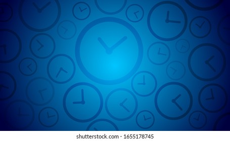 Blue Clock Time Pattern Abstract Background