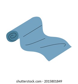 blue cloth roll isolated icon