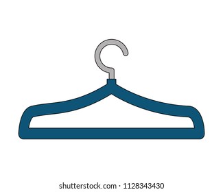 blue clothes hanger metal empty