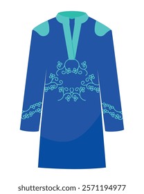 blue clothes kurta isolated design