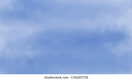 Blue cloud abstract watercolor background design. Vector illustration for template, banner, wallpaper, flyer, poster, and more. Eps 10 illustration