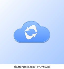 Blue cloud with arrows.