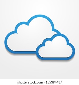 Blue cloud background template