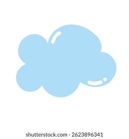 Blue cloud cartoon flat design stock