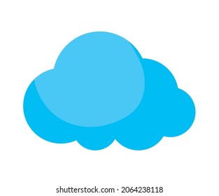 blue cloud design over white