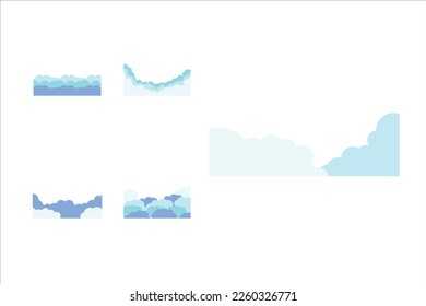 Blue Cloud Footer Design Modern