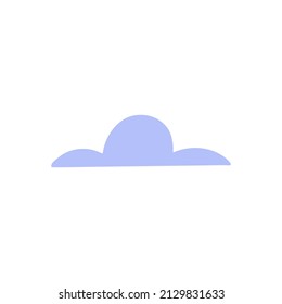 Ilustración vectorial dibujada a mano en la nube azul