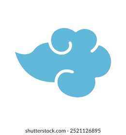 Blue cloud icon design illustration