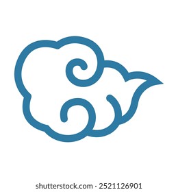 Blue cloud icon design illustration