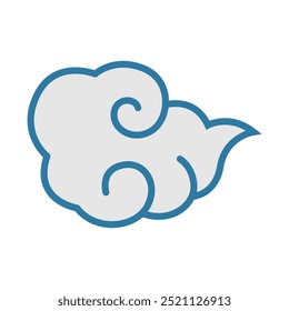 Ilustração de design de ícone de nuvem azul