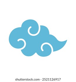 Ilustración de diseño de icono de nube azul