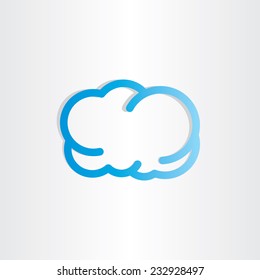 blue cloud icon design weather