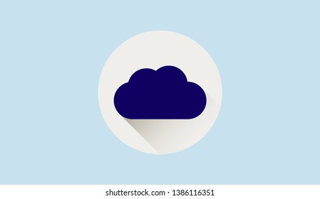 Blue cloud icon symbol style