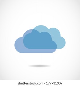 Blue cloud icon vector