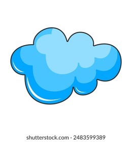 Blue cloud illustration design vector