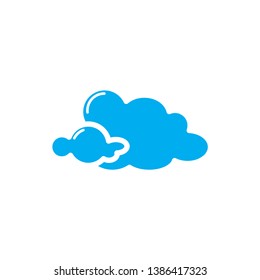 blue cloud illustration icon logo template