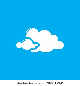 blue cloud illustration icon logo template