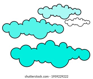 blue cloud illustration vector design