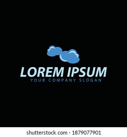 Blue cloud logo template vector symbol