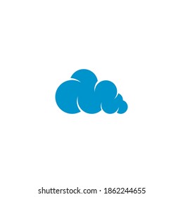 Blue Cloud Logo vector icon design template
