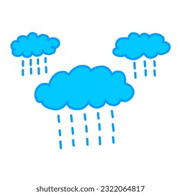 Blue cloud on the sky on rainy date