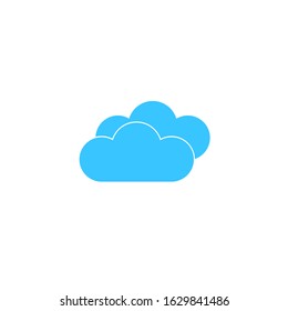 blue cloud on white background