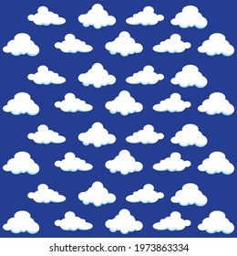blue cloud pattern vector design