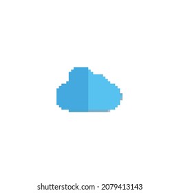 icono de imagen de píxel azul