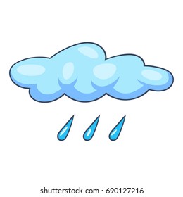 Blue cloud rain icon. Cartoon illustration of blue cloud rain vector icon for web design