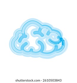 Blue Cloud Shaped Maze Puzzle Toy for Kids Entertainment