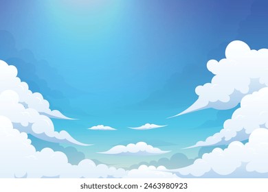 blue Cloud sky Curve bubble comfort feeling background landscapes illustration design