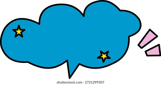 Ilustración plana del discurso de la nube azul