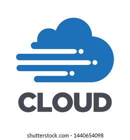 BLUE CLOUD SYMBOL GRAPHIC BACKGROUND